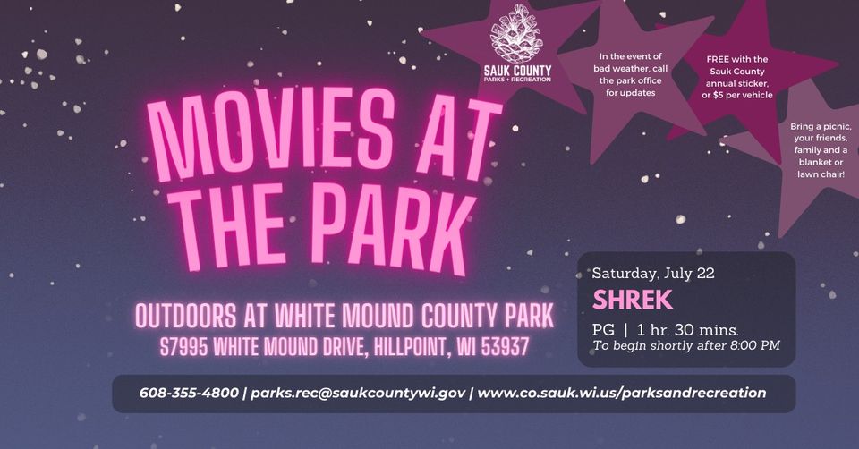 Movie at White Mound County Park Sauk County