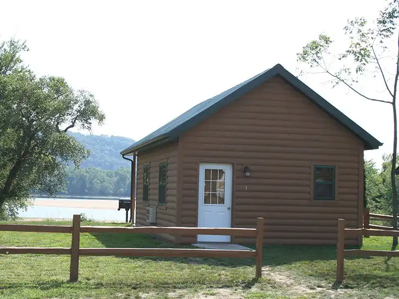 campground cabin near a river