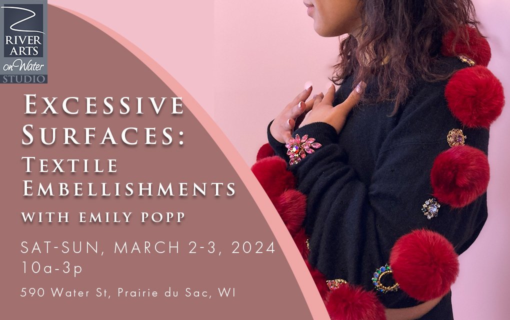 event flyer for textile embellishments