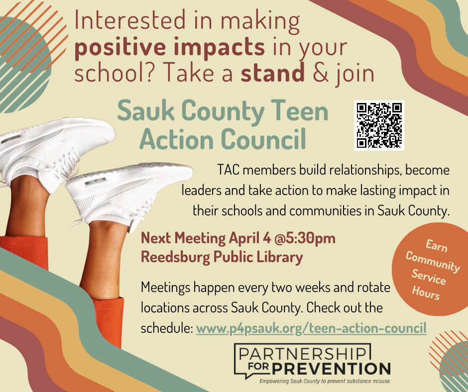 Sauk County Teen Action Council event flyer