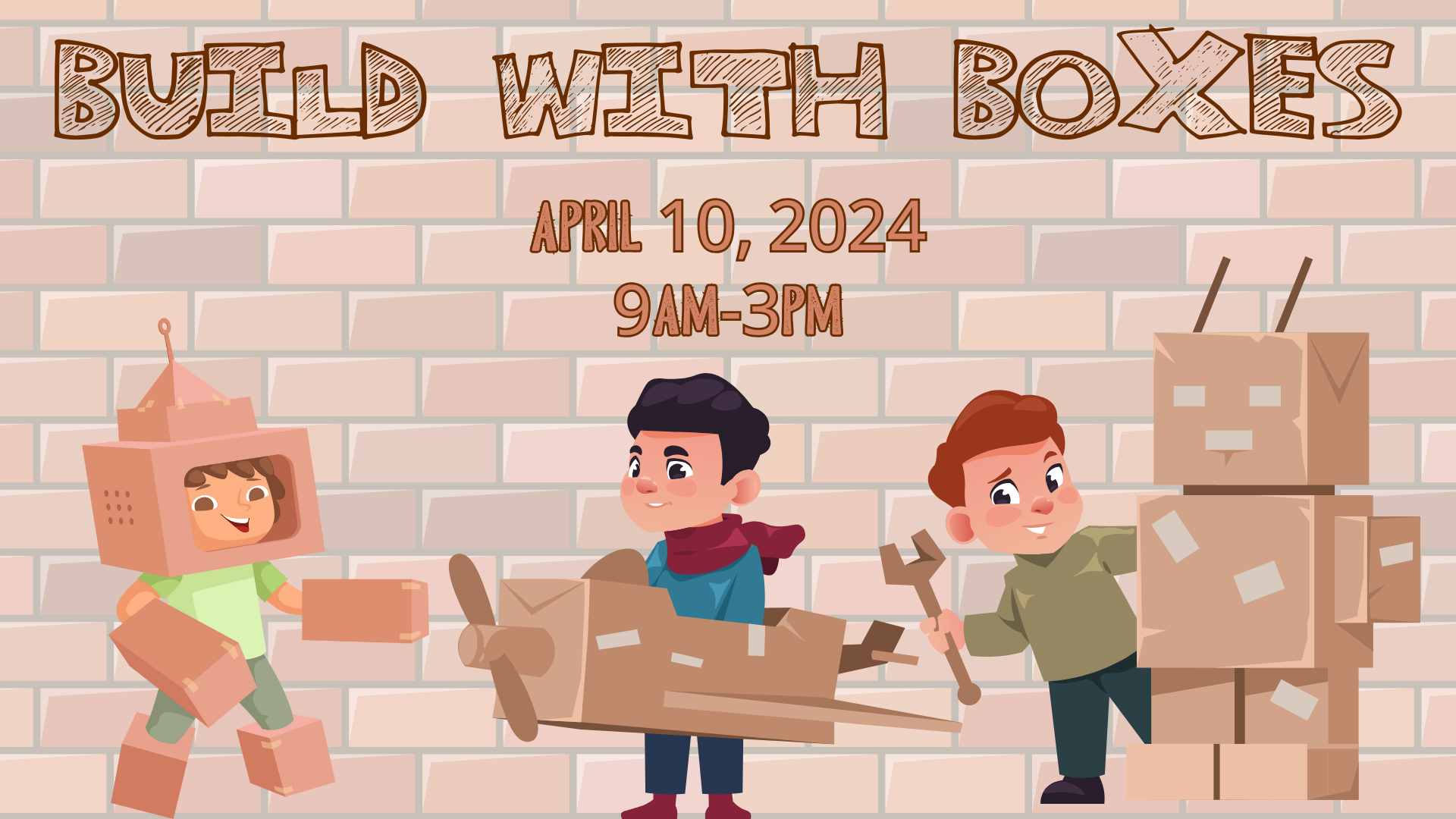 Build with Boxes event flyer